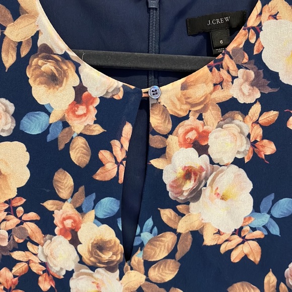 J.Crew Silk Antique Floral Short Sleeve Dress - Picture 7 of 7